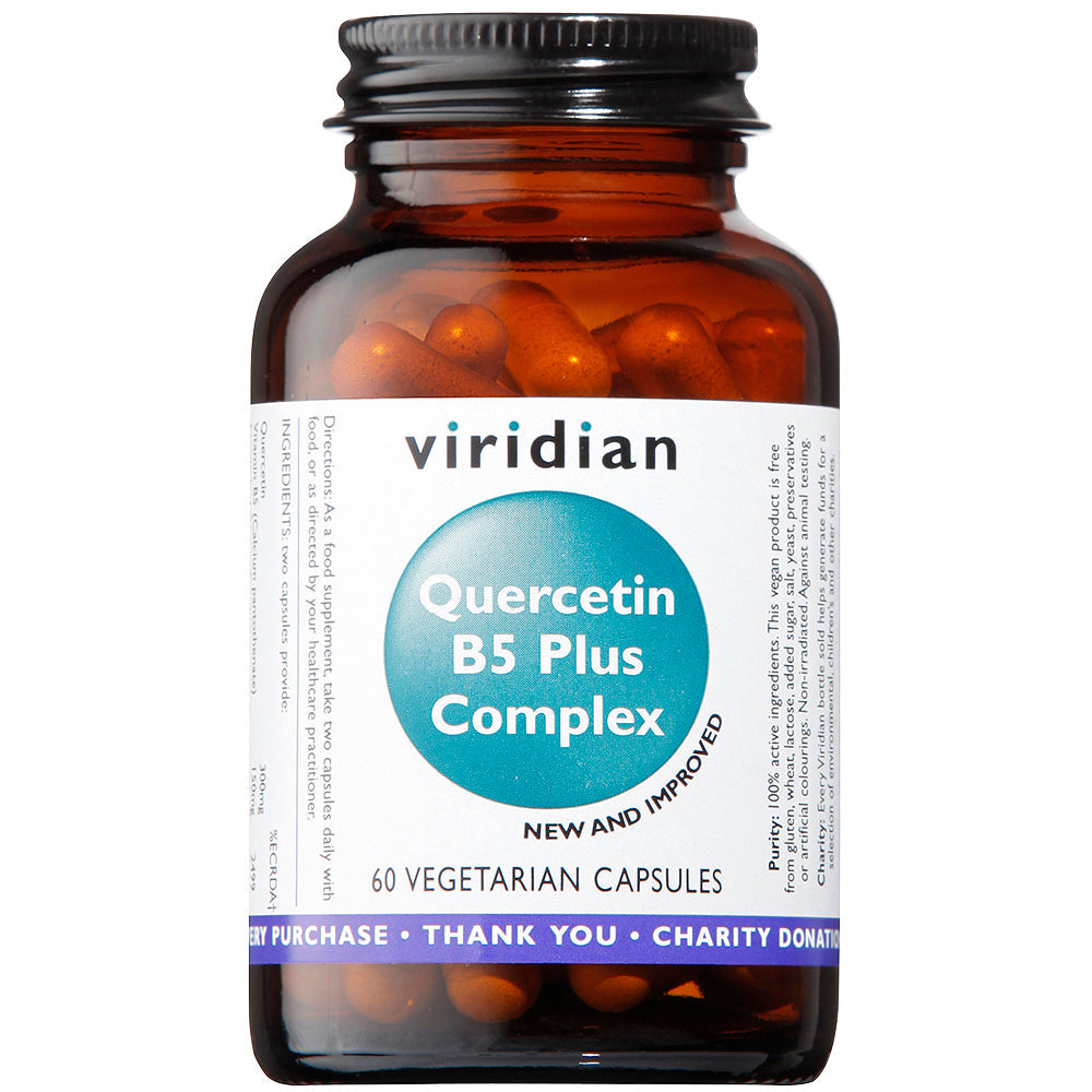 Viridian Quercetin & B5 Complex Veg Caps 60 size #359  Up To 30% Off