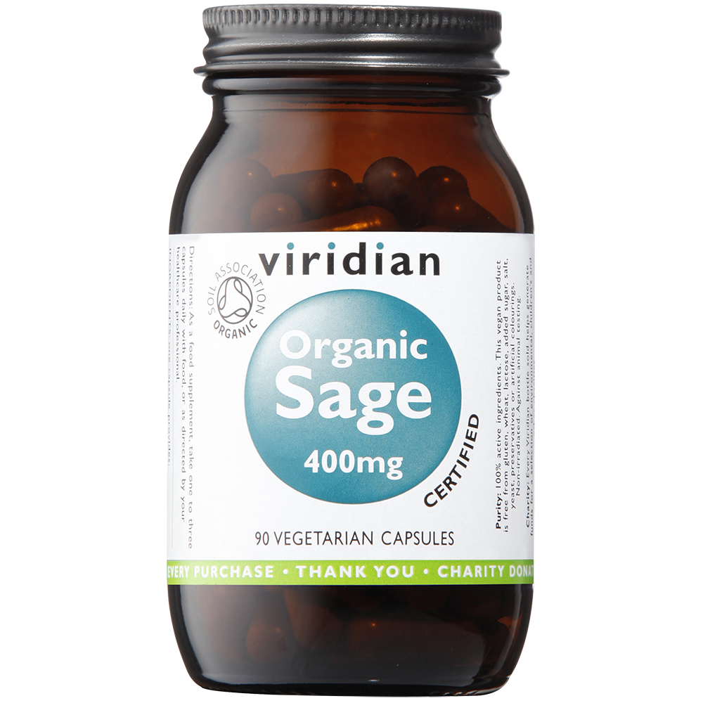 Viridian Organic Sage 400mg Veg Caps 90 size #962 Up To 30% Off
