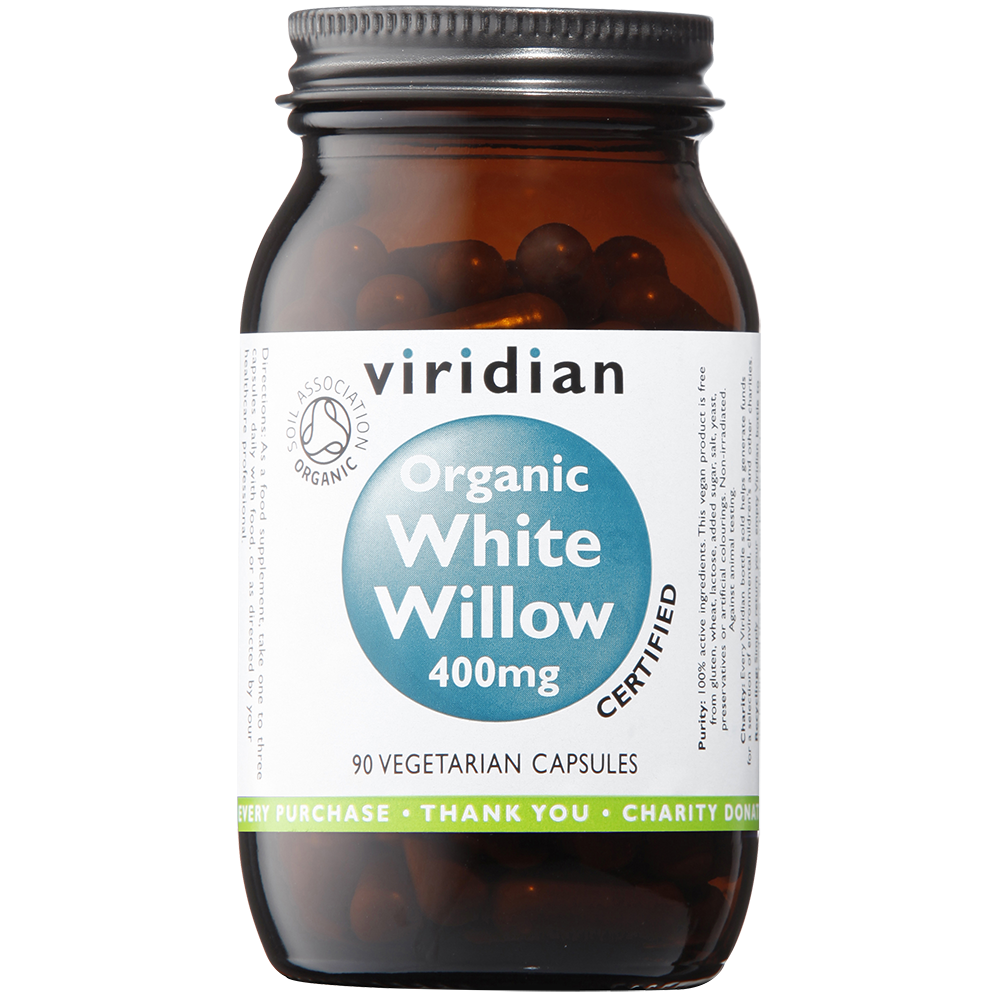 Viridian Organic White Willow 400mg Veg Caps 90 size #977  Up To 30% Off