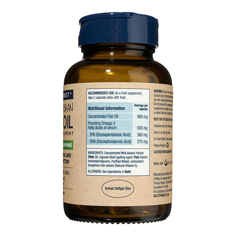 Wiley's Finest Easy Swallow Minis - 60 Softgels - Save 27% When You Buy 3