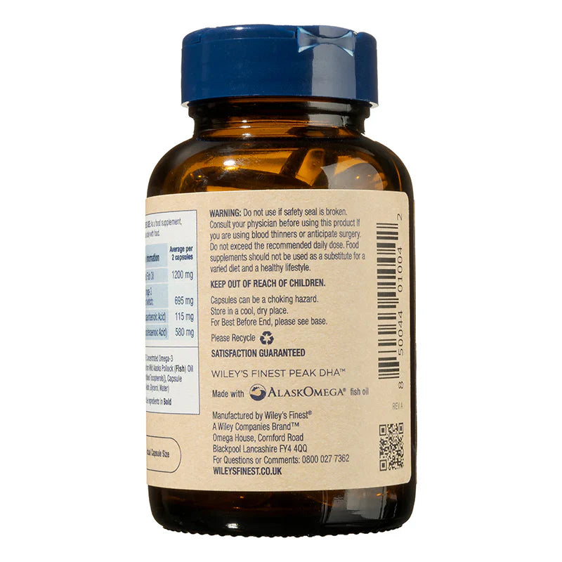 Wiley's Finest Peak Omega-3 DHA Fish Oil Softgels Save 30% When You Buy 3