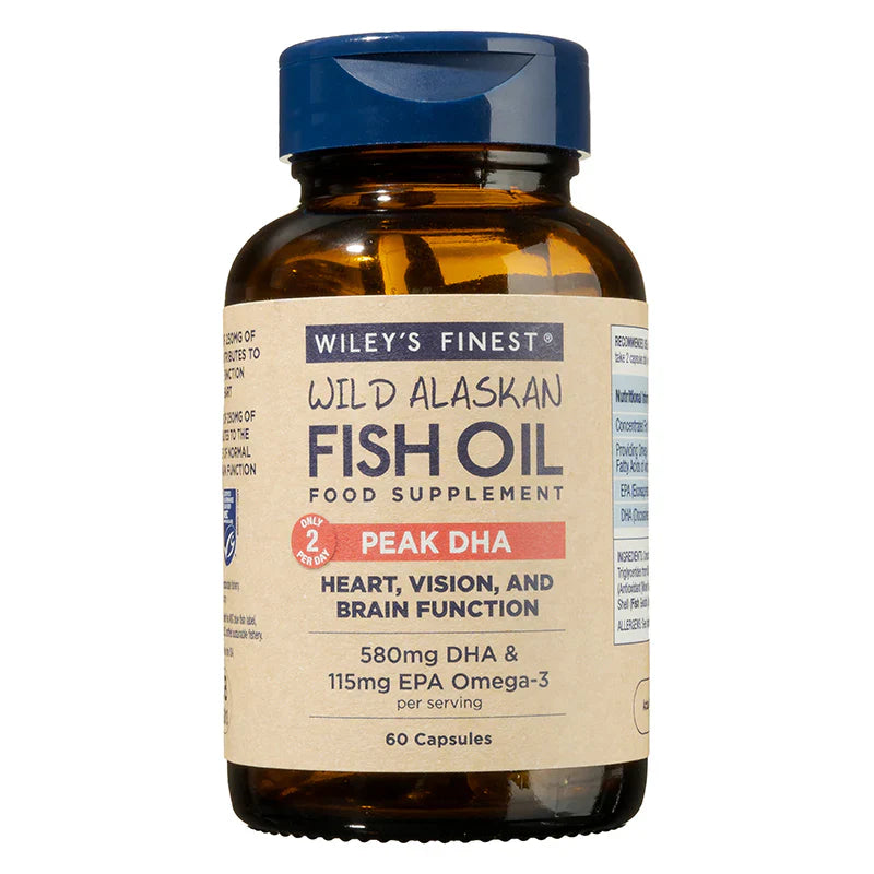 Wiley's Finest Peak Omega-3 DHA Fish Oil Softgels Save 30% When You Buy 3