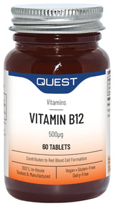 Quest Vitamins - Vitamin B12 500mcg (60 Capsules)