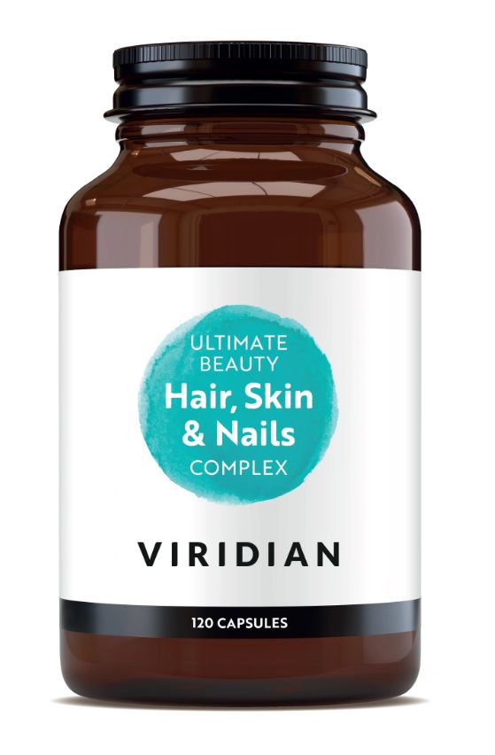 50% Off - Viridian Ultimate Beauty Skin, Hair and Nails Complex Veg Caps 120 size #162 (Expiry 01-2026)