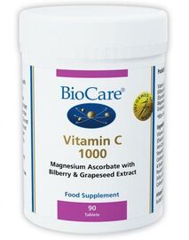 BioCare Vitamin C 1000mg (Magnesium Ascorbate Bilberry & Vitaflavan) # 30790