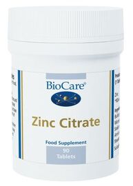 BioCare Zinc Citrate 50mg (15mg Elemental Zinc) # 13690