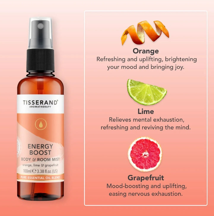 Tisserand Energy Boost Body & Room Mist 100ml