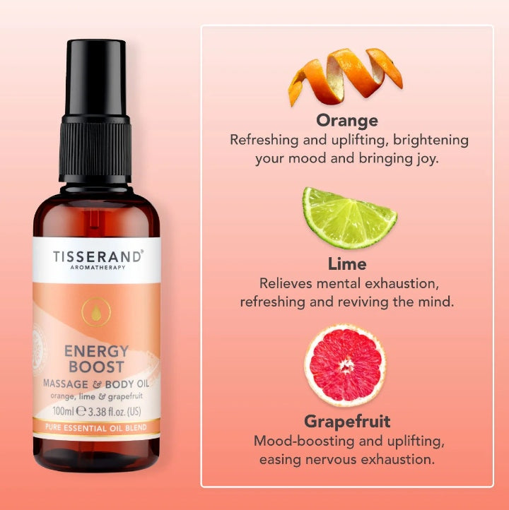 Tisserand Energy Boost Massage & Body Oil 100ml