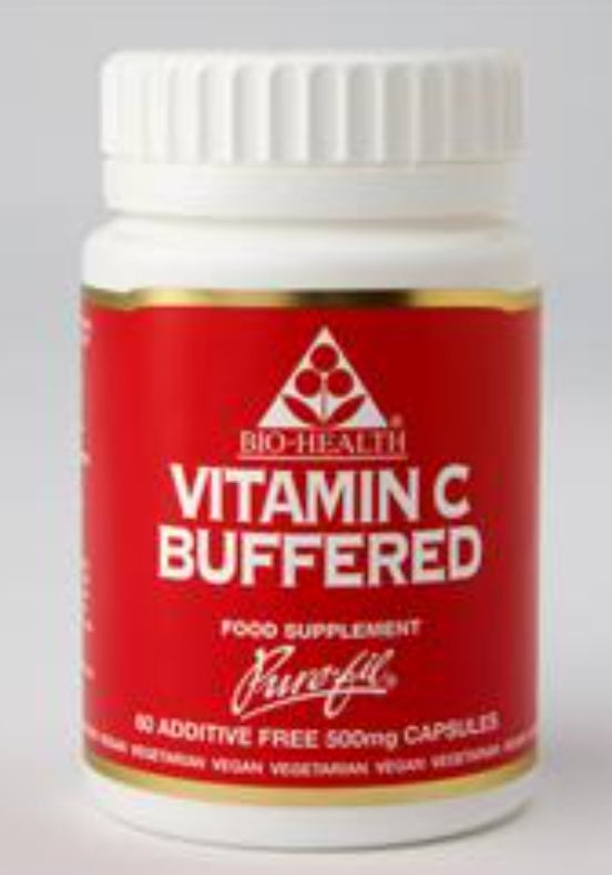 Bio-Health Vitamin C-500 mg Buffered Non-acidic suitable for high intake 60 Capsules