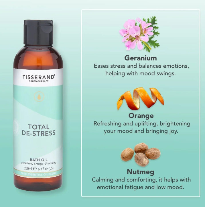 Tisserand Total De-Stress Bath Oil 100ml