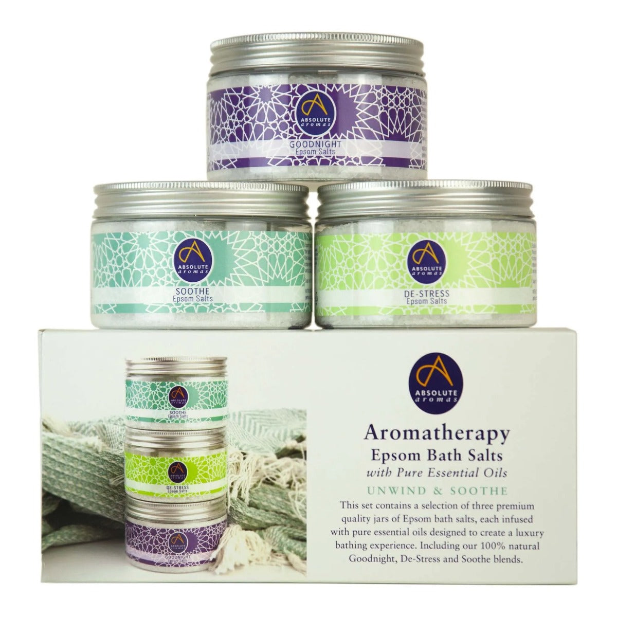 Absolute Aromas Epsom Salt Set Unwinding 300g x 3 # AA58