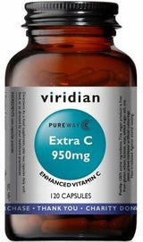 Viridian Extra C 950mg Veg Caps 120 size #220  Up To 30% Off