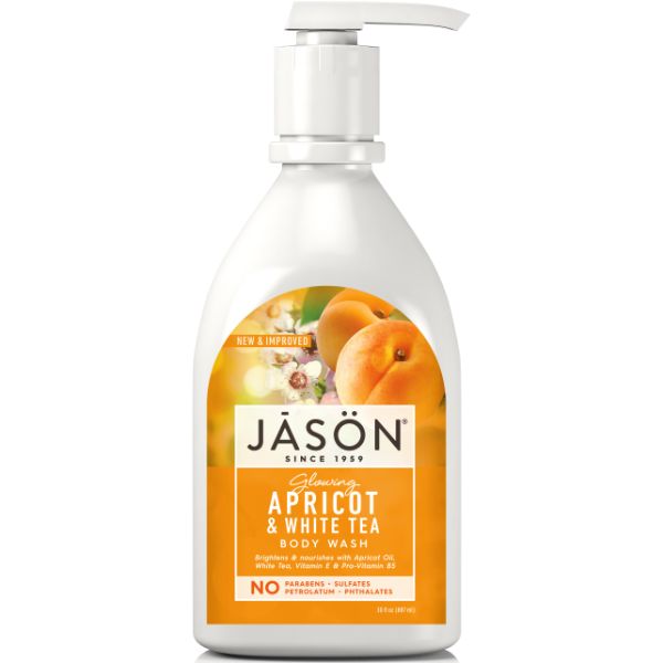 Jason Natural Cosmetics Apricot Satin Body Wash with Pump