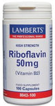 Lamberts Riboflavin 50 mg (Vit B2) 100 Capsules # 8043