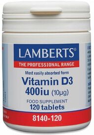 Lamberts Vitamin D3 400iu (10mcg) 120 Tablets # 8140