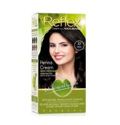 Naturtint Reflex - 1.0 Black Semi Permanent Colour (PPD Free) - £7.58 when you bulk buy!