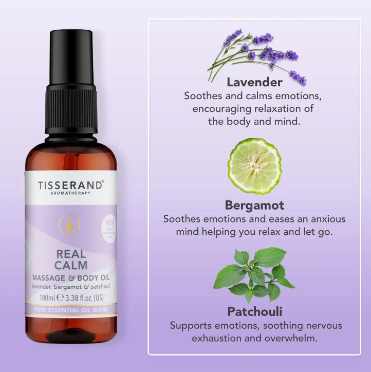 Tisserand Real Calm Massage & Body Oil 100ml