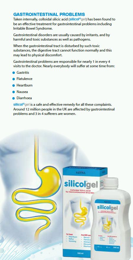Saguna Silicol Gel Colloidal Silicic Acid For Gastrointestinal Disorders 200ml (12 Pack)
