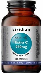 Viridian Extra C 950mg Veg Caps 120 size #220  Up To 30% Off