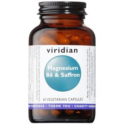Viridian Magnesium, B6 & Saffron Veg Caps 60 size #334  Up To 30% Off